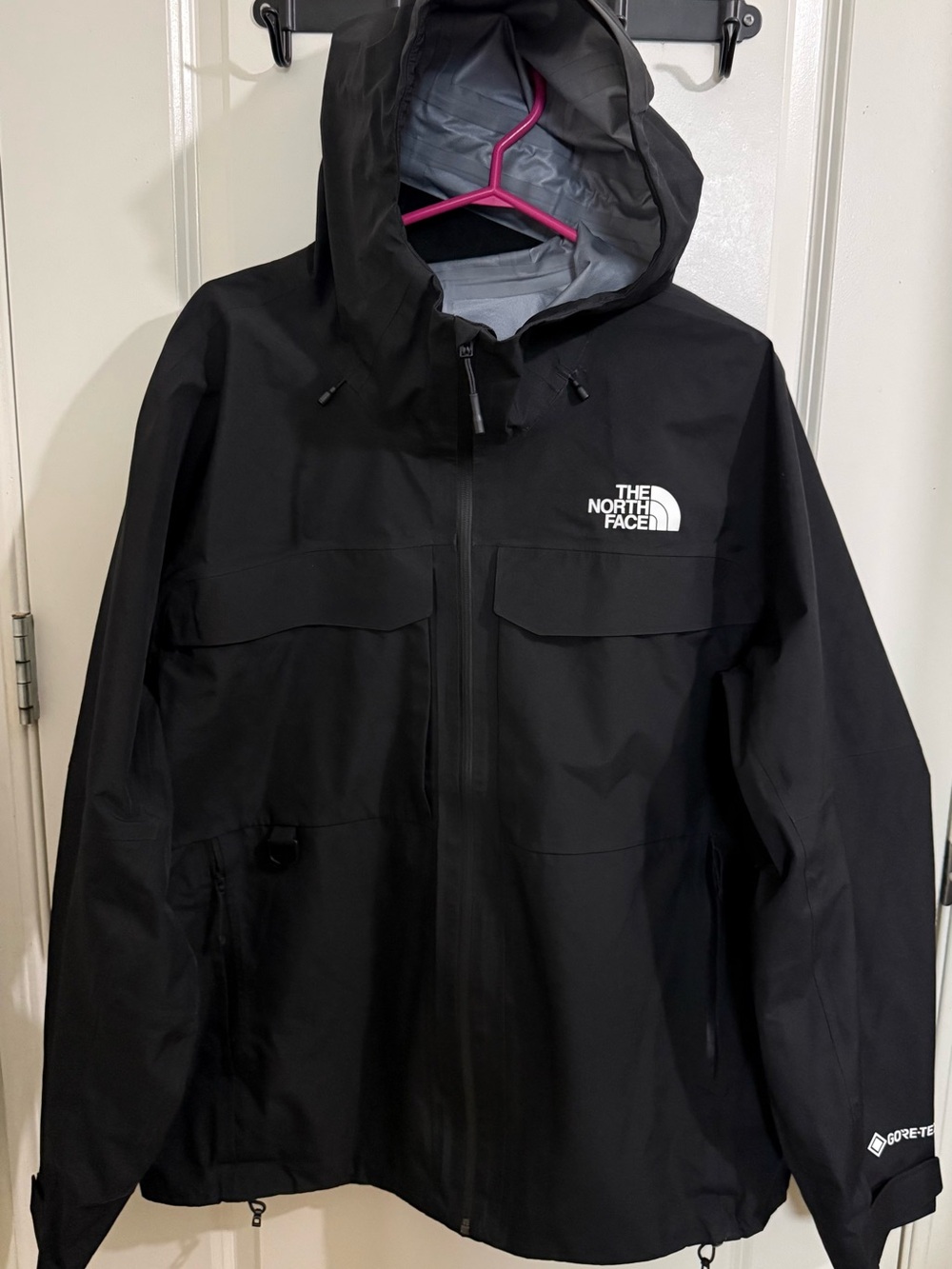 The North Face Black Hooded Rain Shell Jacket